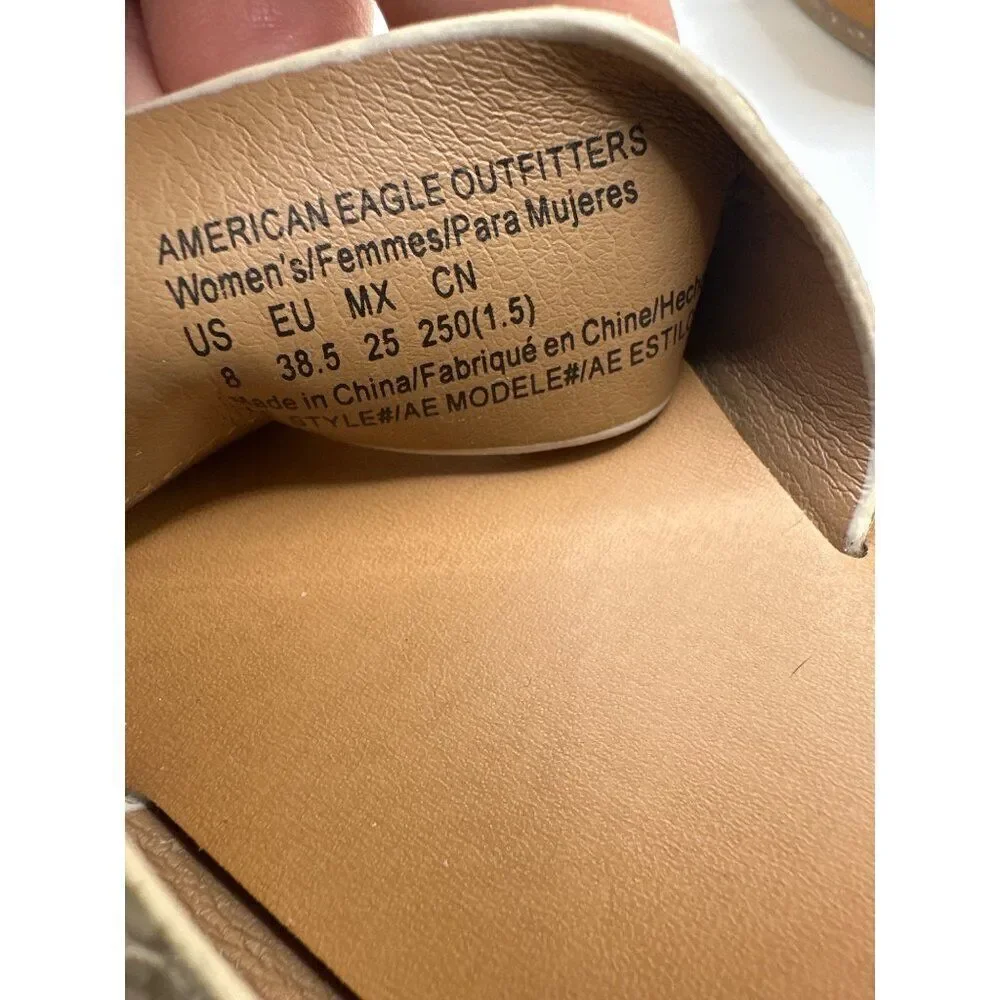 American Eagle Outfitters Faux Leather‎ Sandals Slides Size 8